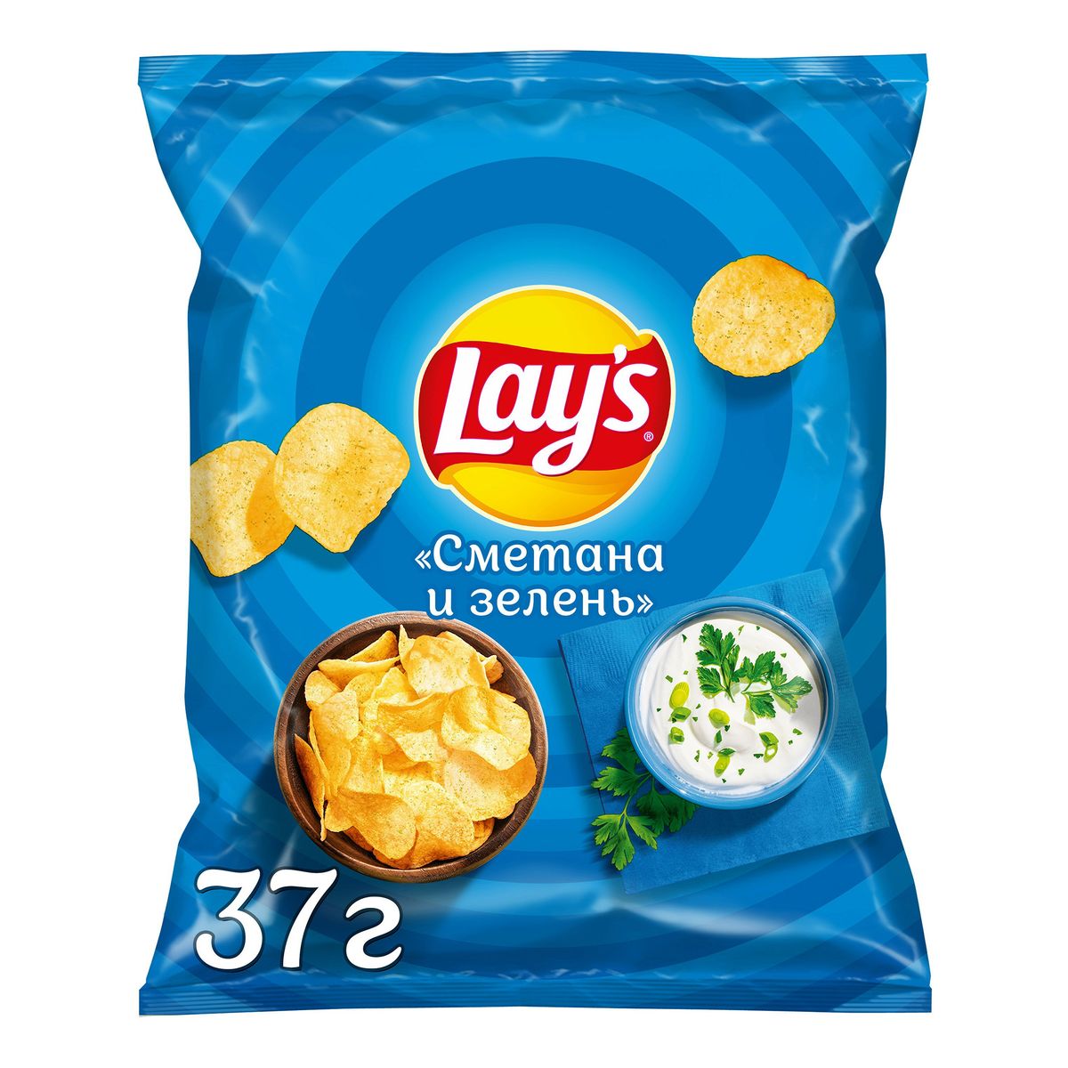 

Чипсы картофельные Lay's сметана с зеленью 37 г