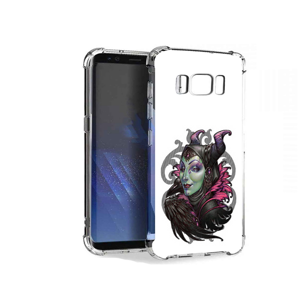 

Чехол MyPads Tocco для Samsung Galaxy S8+ зеленая девушка с вороном, Tocco