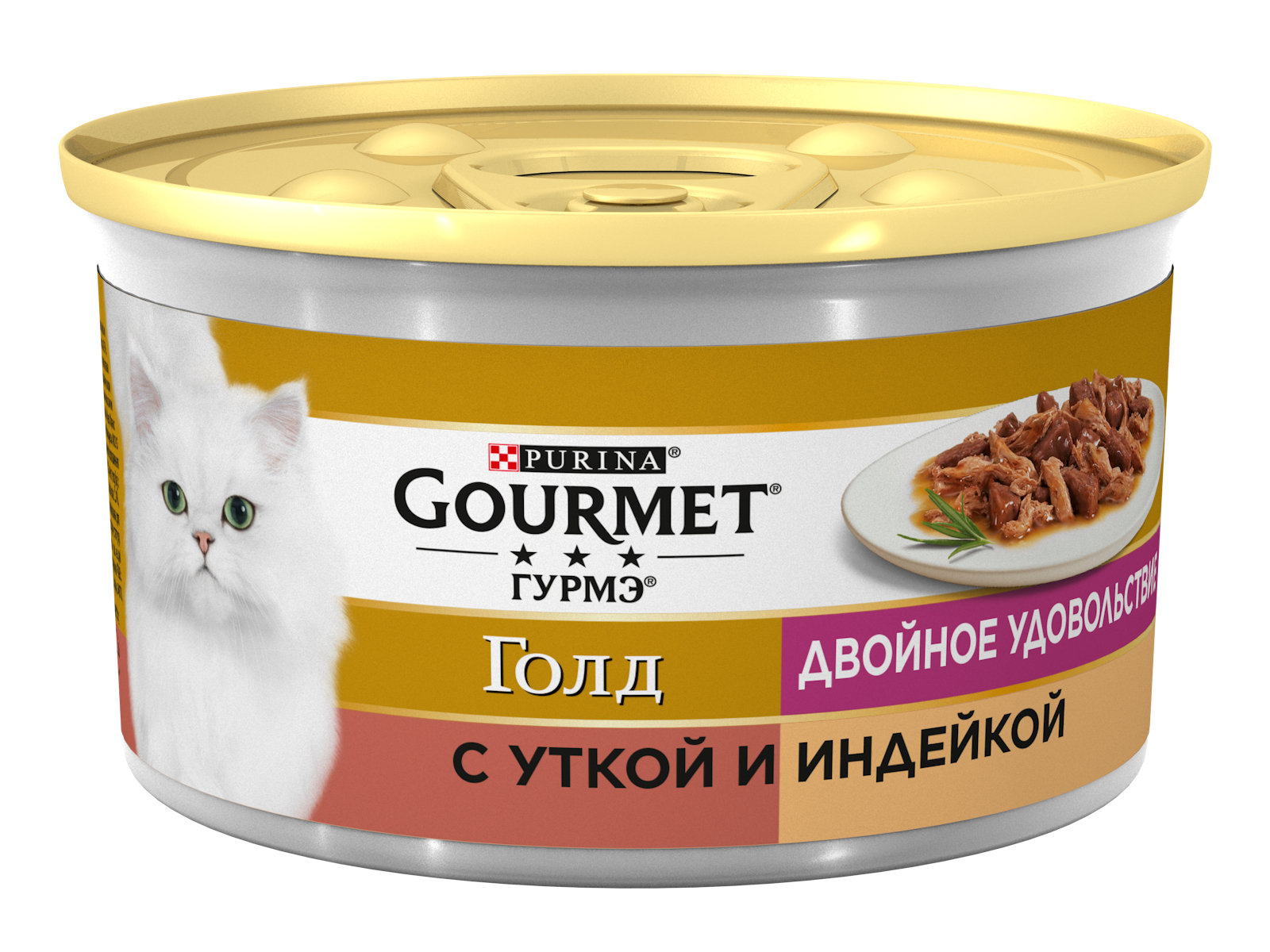 фото Консервы для кошек gourmet gold, утка, индейка, 85г