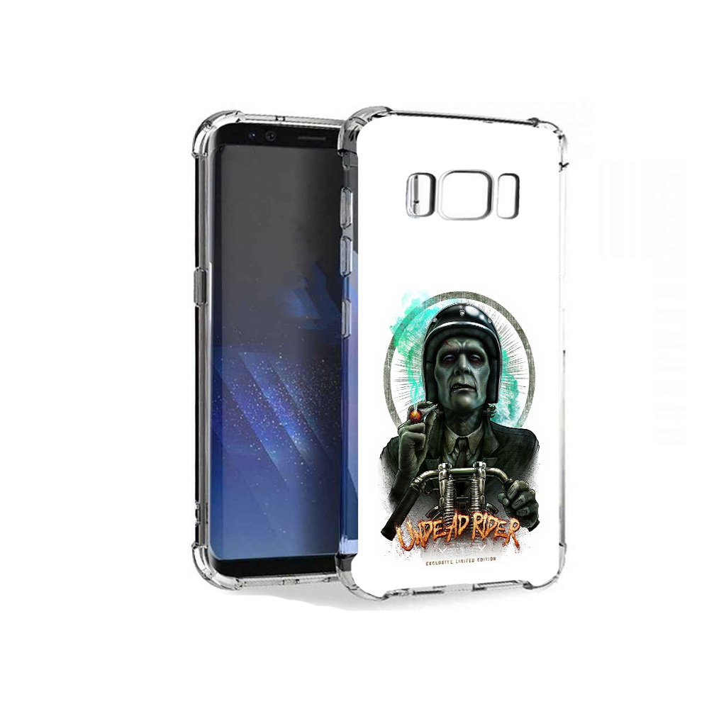 

Чехол MyPads Tocco для Samsung Galaxy S8+ зеленый мужчина с сигаретой на мотоцикле, Tocco