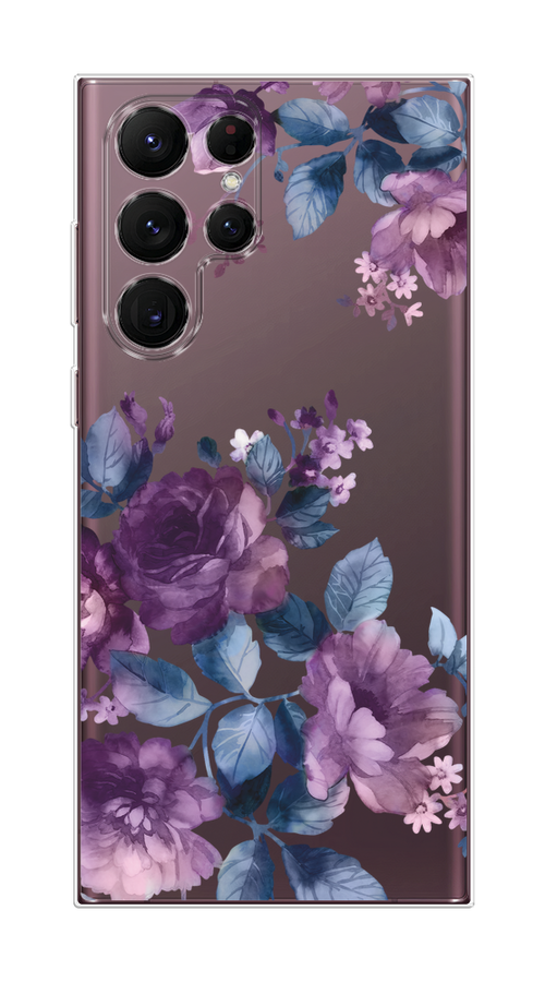 

Чехол Homey на Samsung Galaxy S22 Ultra "Purple Blossoms", Синий;фиолетовый, 2104050-1