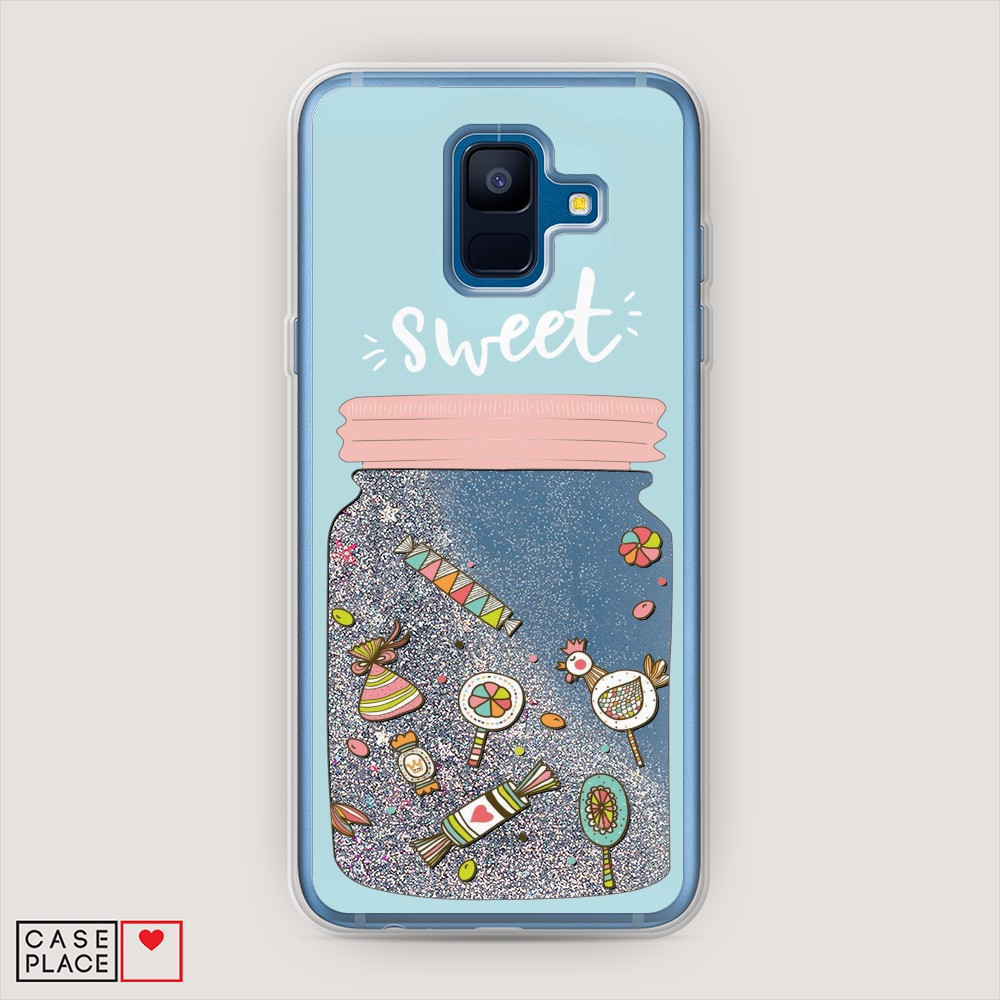 

Чехол Awog на Samsung Galaxy A6 2018 "Конфетки в банке", Разноцветный, 25991-1