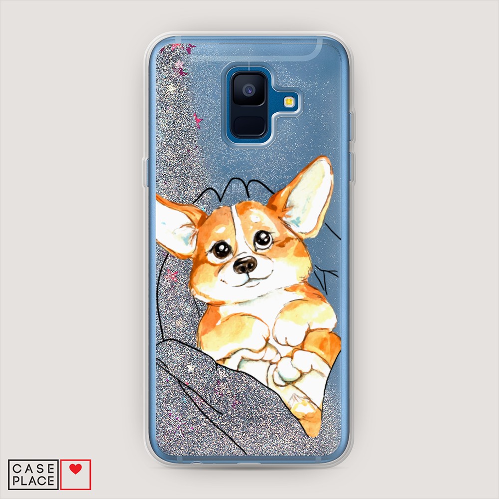 

Чехол Awog на Samsung Galaxy A6 2018 "Корги в ладошках", Разноцветный, 25991-1