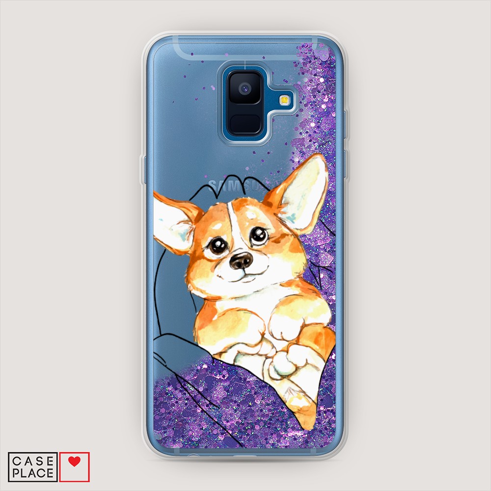 

Чехол Awog на Samsung Galaxy A6 2018 "Корги в ладошках", Разноцветный, 25992-1