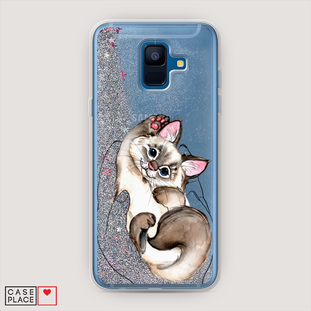 

Чехол Awog на Samsung Galaxy A6 2018 "Котенок в ладошках", Разноцветный, 25991-1