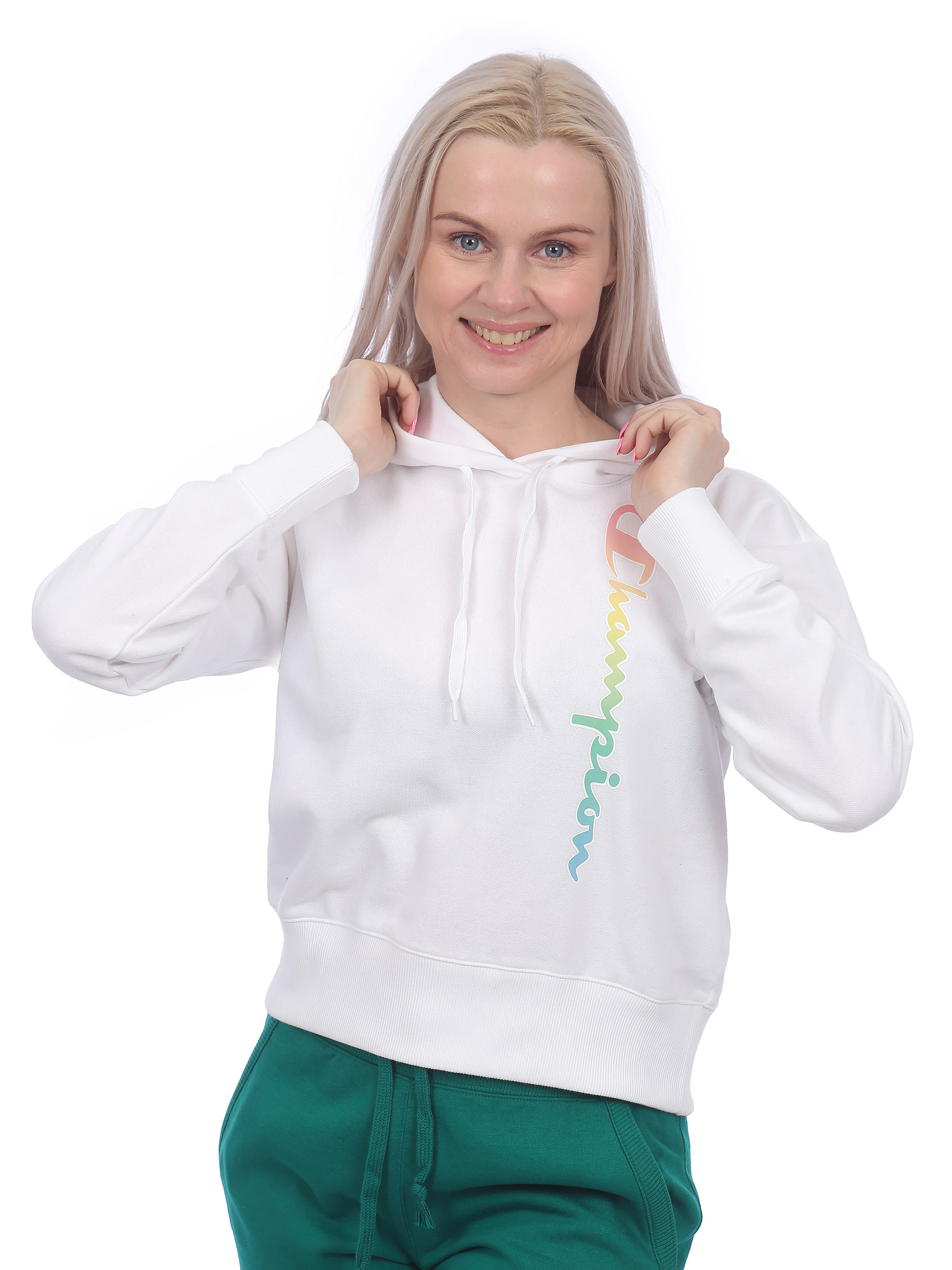 

Худи женское Champion 114076 белое S, Белый, 114076