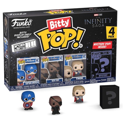 

Фигурка Funko Bitty POP!: Marvel Infinity Saga S1: Cap America+Nick Fury+Thor+Mystery 1