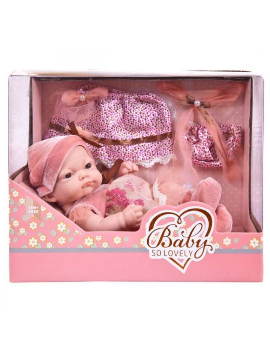 фото Пупс "baby so lovely", 25см (10''), с аксессуарами, в коробке 88s-1 junfa toys