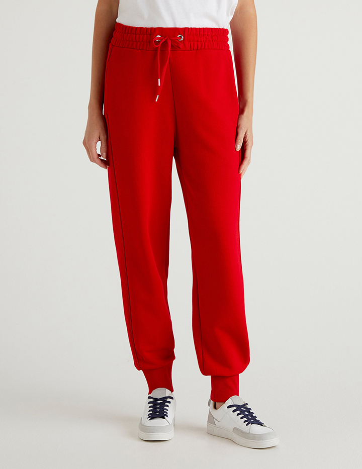 

Спортивные брюки женские United Colors of Benetton 21A_3J68P0509 красные S, 21A_3J68P0509