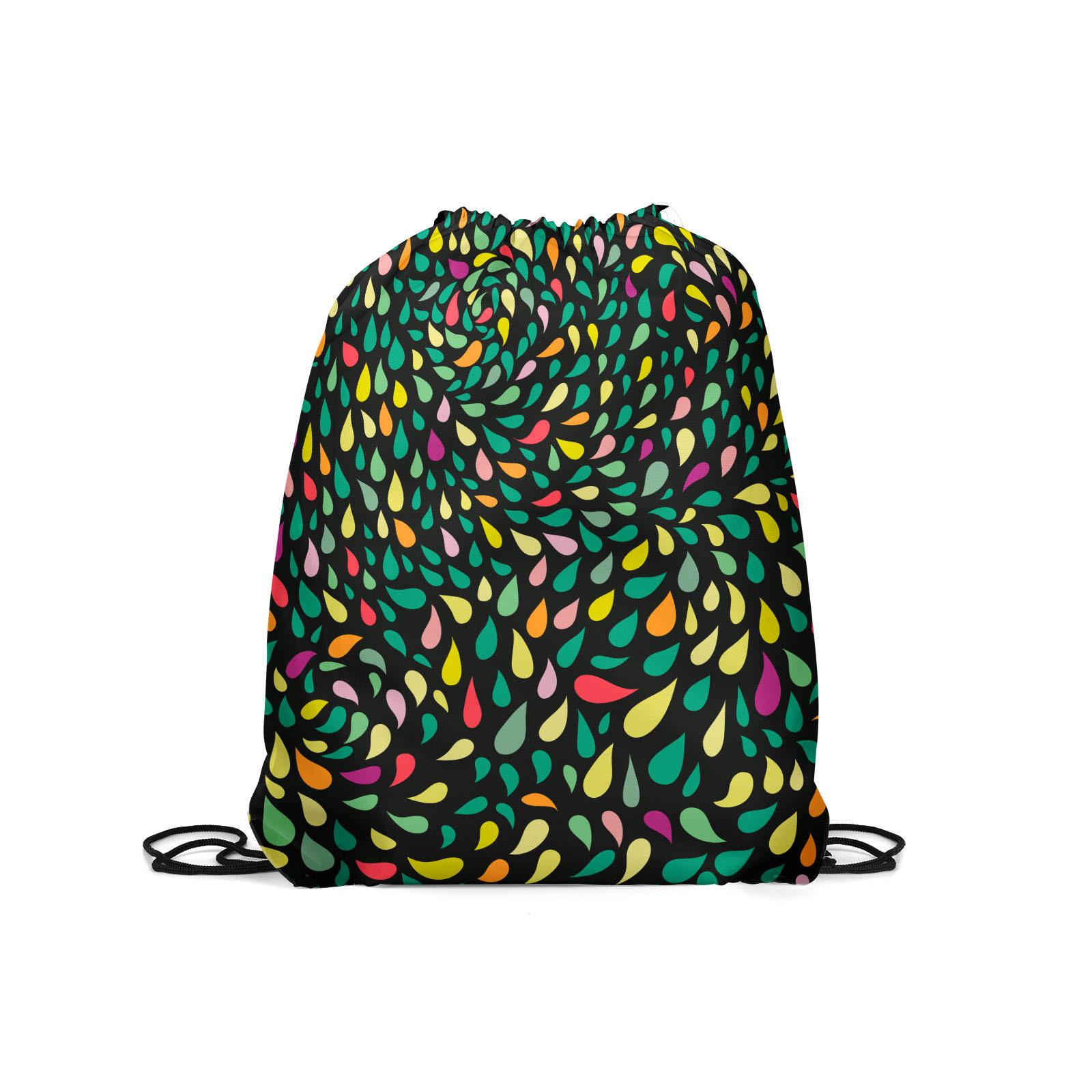 Мешок для обуви унисекс Gorolla DrawstringBackpack 189 черный/зеленый, 42х35 см