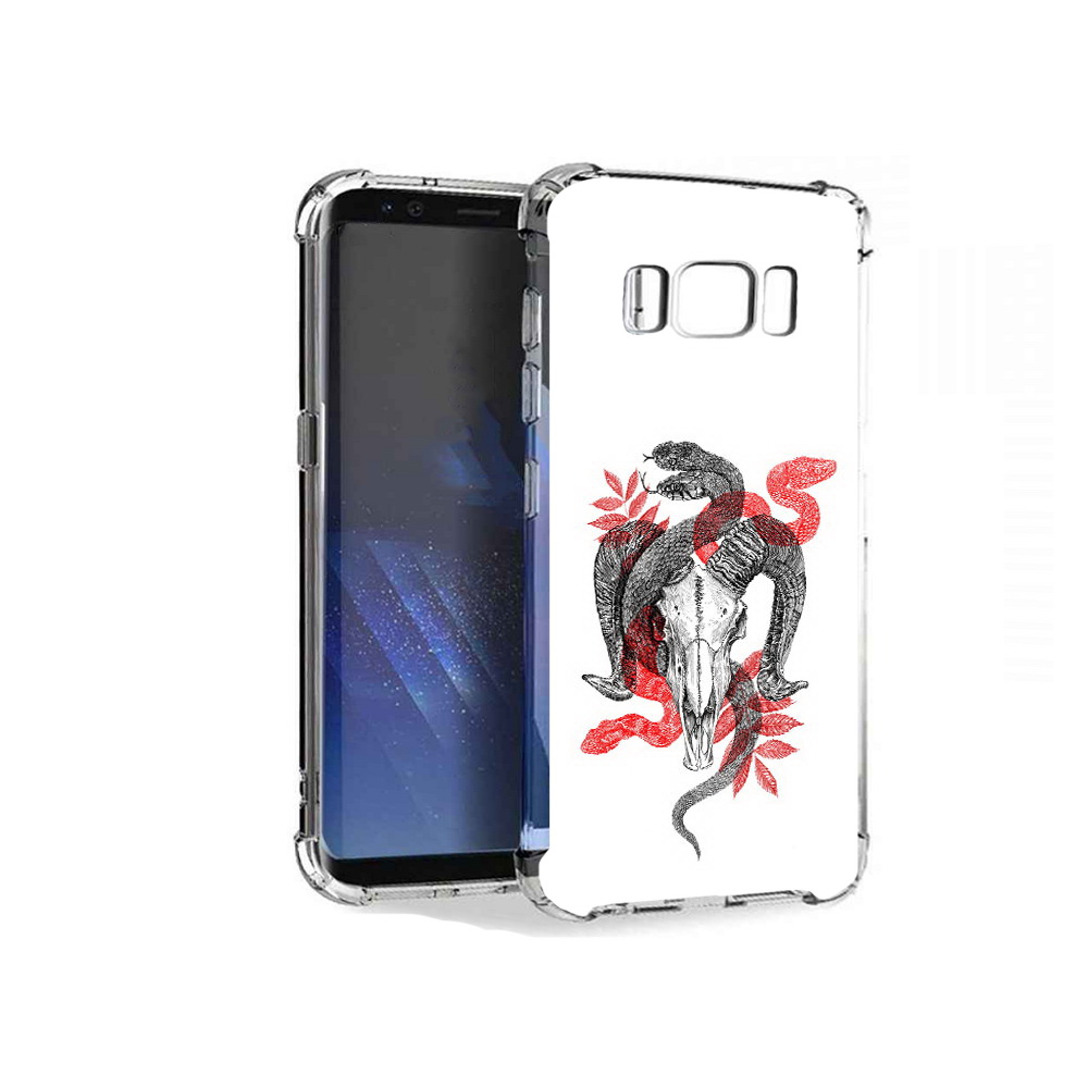 

Чехол MyPads Tocco для Samsung Galaxy S8+ змея в черепе рисунок, Tocco
