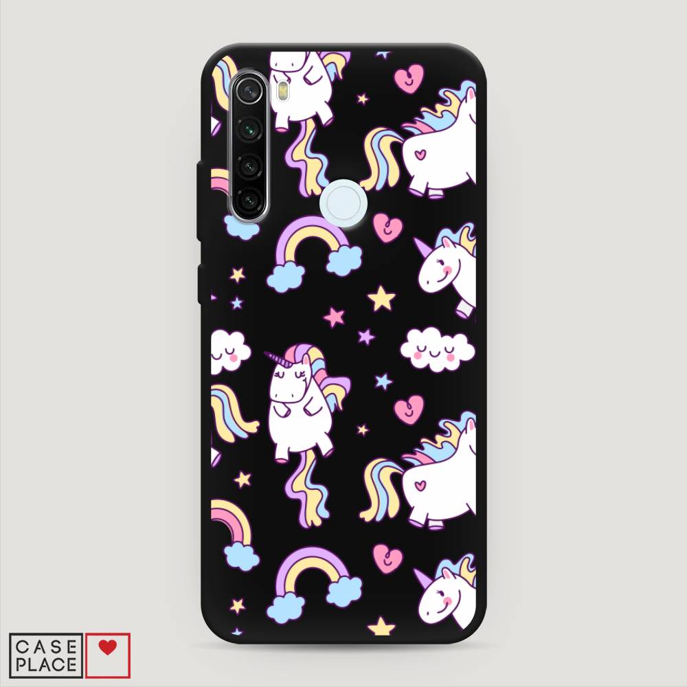 фото Матовый силиконовый чехол "sweet unicorns dreams" на xiaomi redmi note 8t awog