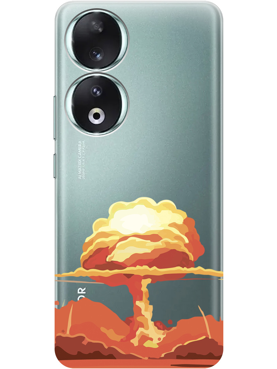 

Чехол на Honor 90 силиконовый с принтом "Boom", Прозрачный;красный, 20001429