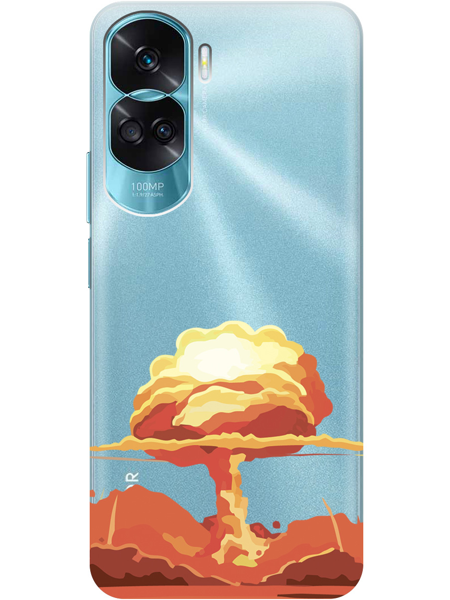 

Чехол на Honor 90 Lite силиконовый с принтом "Boom", Прозрачный;красный, 20001432