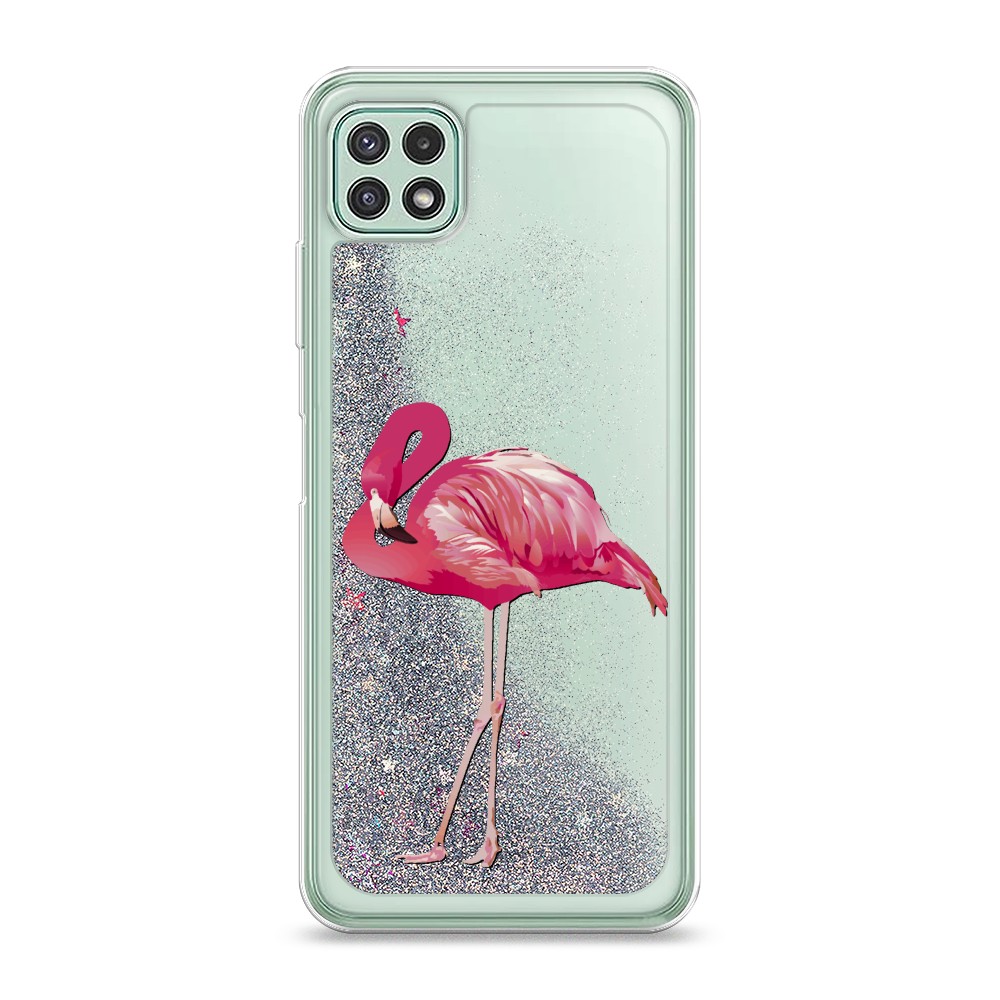 

Жидкий чехол с блестками "Розовая сакура" на Samsung Galaxy A22
