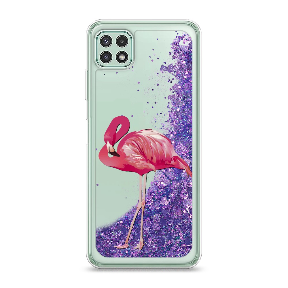 

Жидкий чехол с блестками "Розовая сакура" на Samsung Galaxy A22