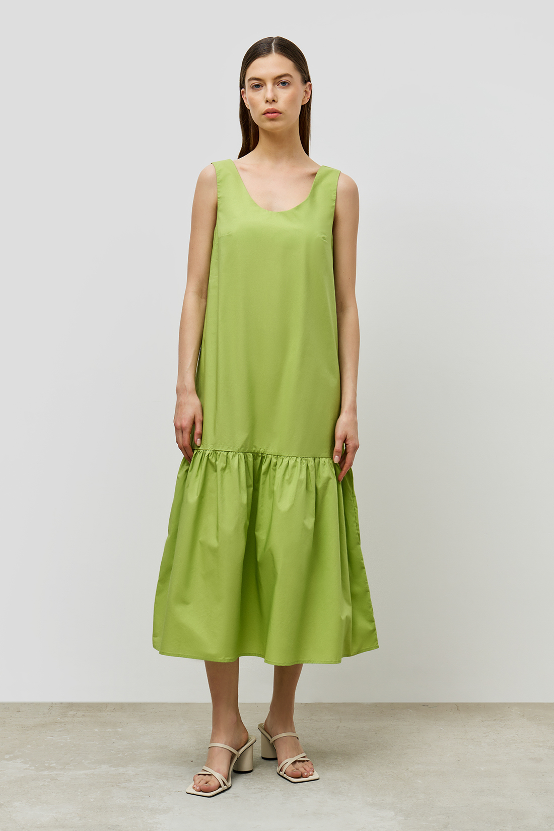 Платье женское Baon B4623001 зеленое 2XL
