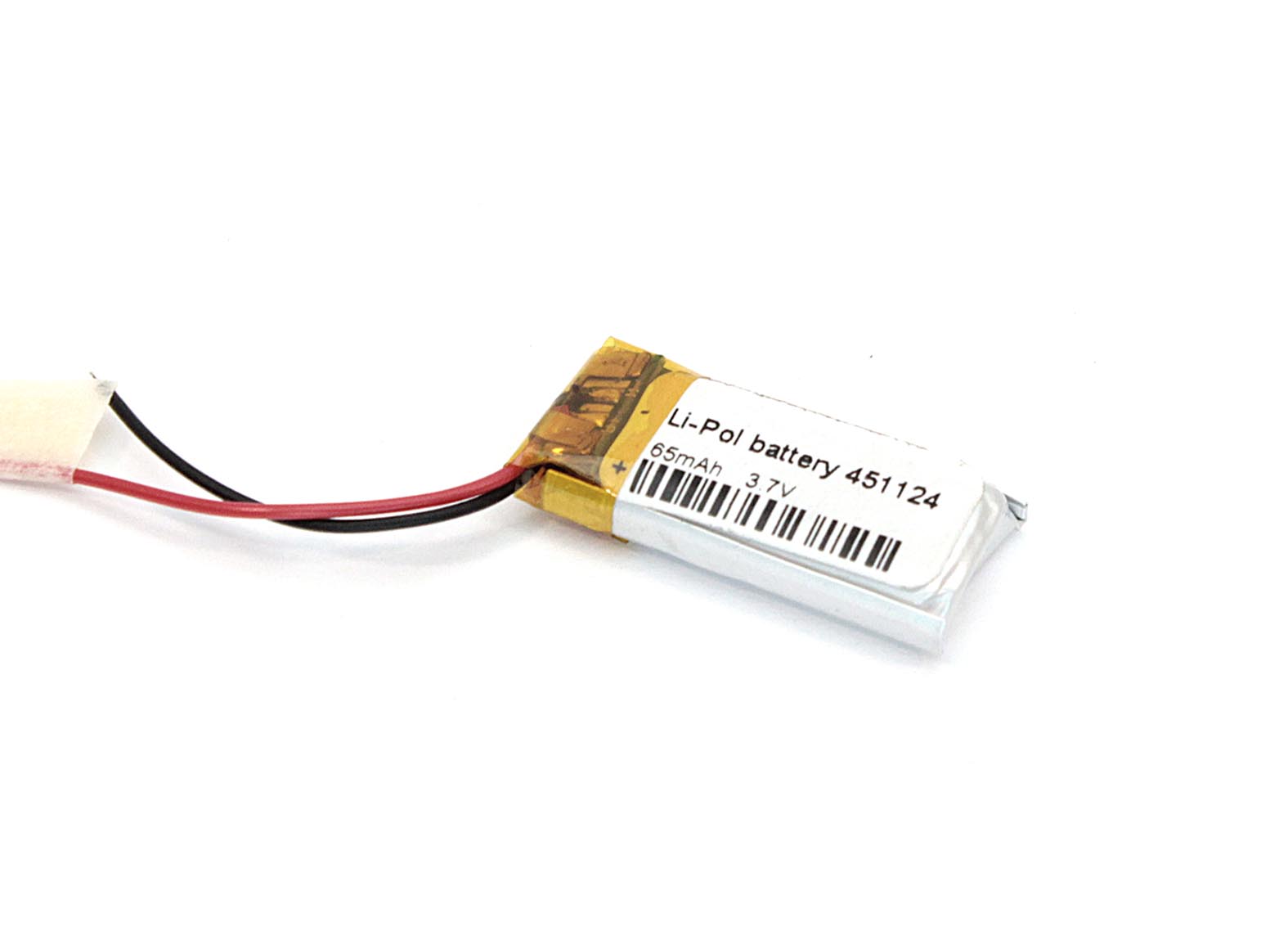 

Аккумуляторная батарея OEM Li-Pol 4.5*11*24мм 2pin 3.7V/65mAh