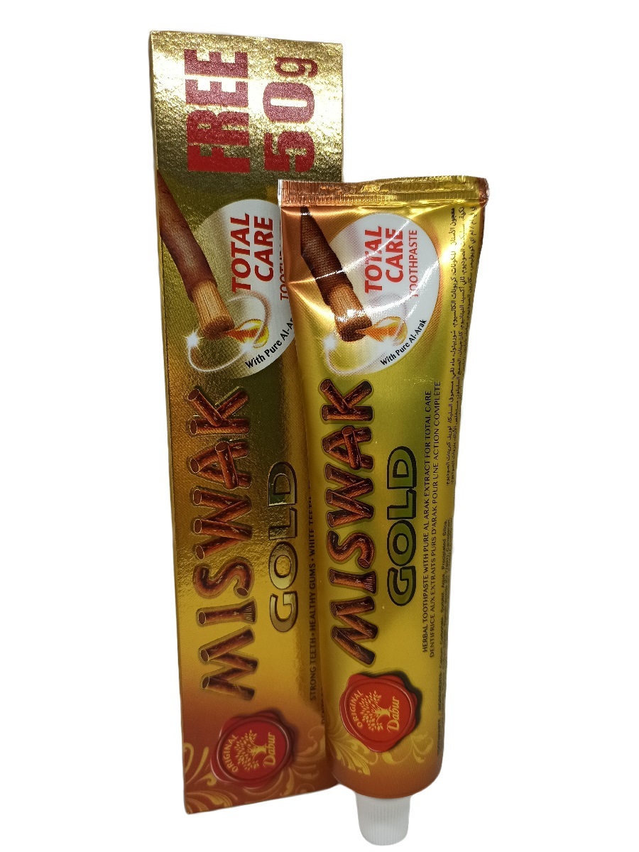 Зубная паста Dabur Miswak Gold 120+50 гр. зубная паста и щетка dabur miswak herbal 190 гр