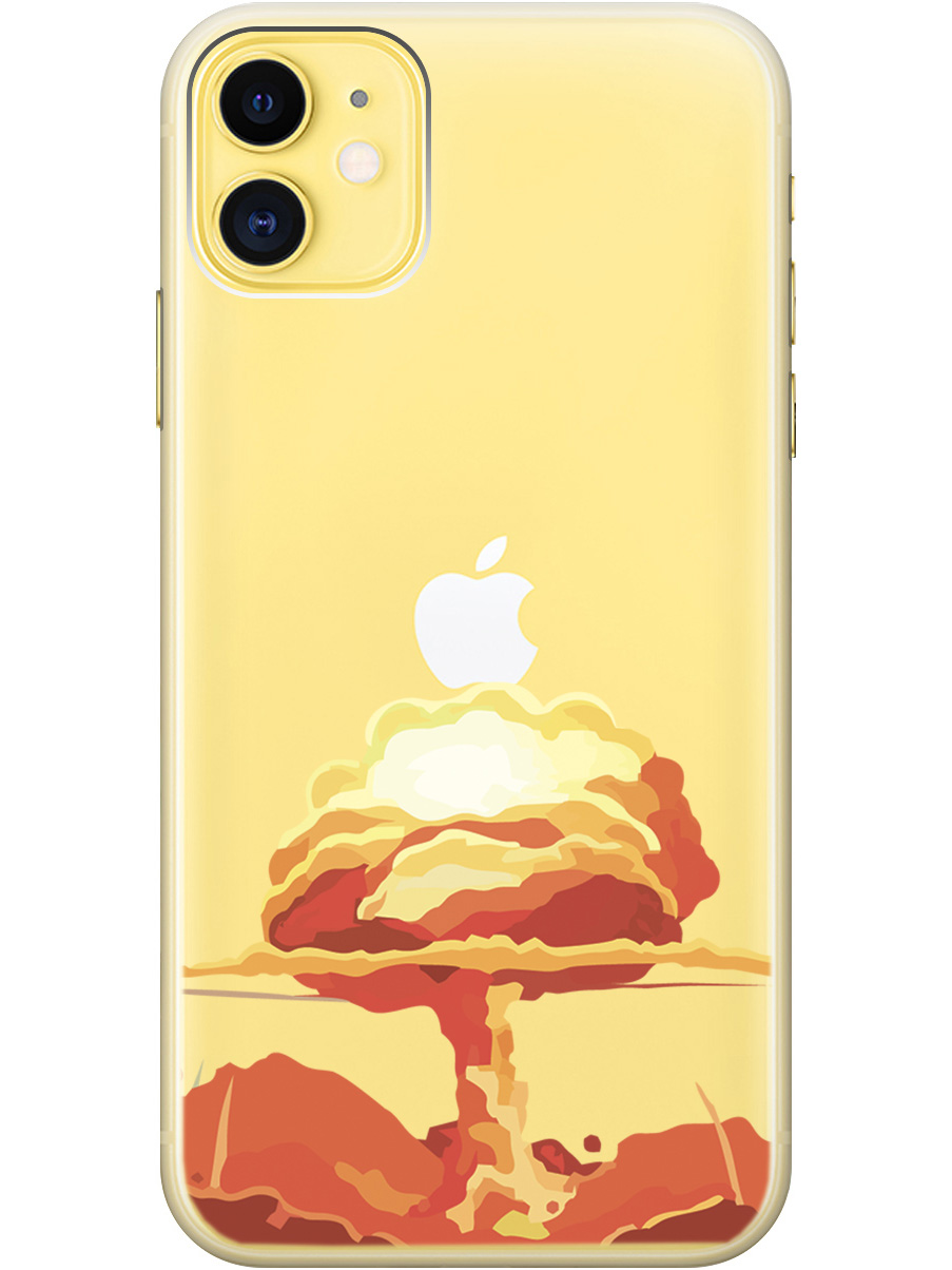 

Чехол на Apple iPhone 11 силиконовый с принтом "Boom", Прозрачный;красный, 20000889