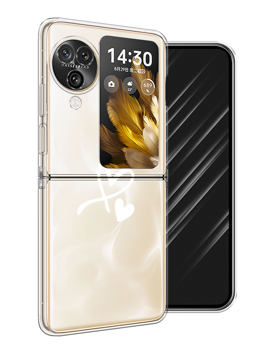 

Чехол Awog на Oppo Find N3 Flip "Сердечко минимализм", Белый, 2517250-1