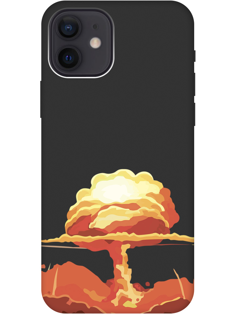 

Чехол на Apple iPhone 12/Apple iPhone 12 Pro матовый "Boom", Черный;красный, 20000444