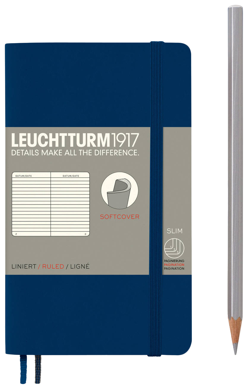 

Записная книжка Leuchtturm Pocket Lecht-349303 A6 мягкая обложка темно-синий