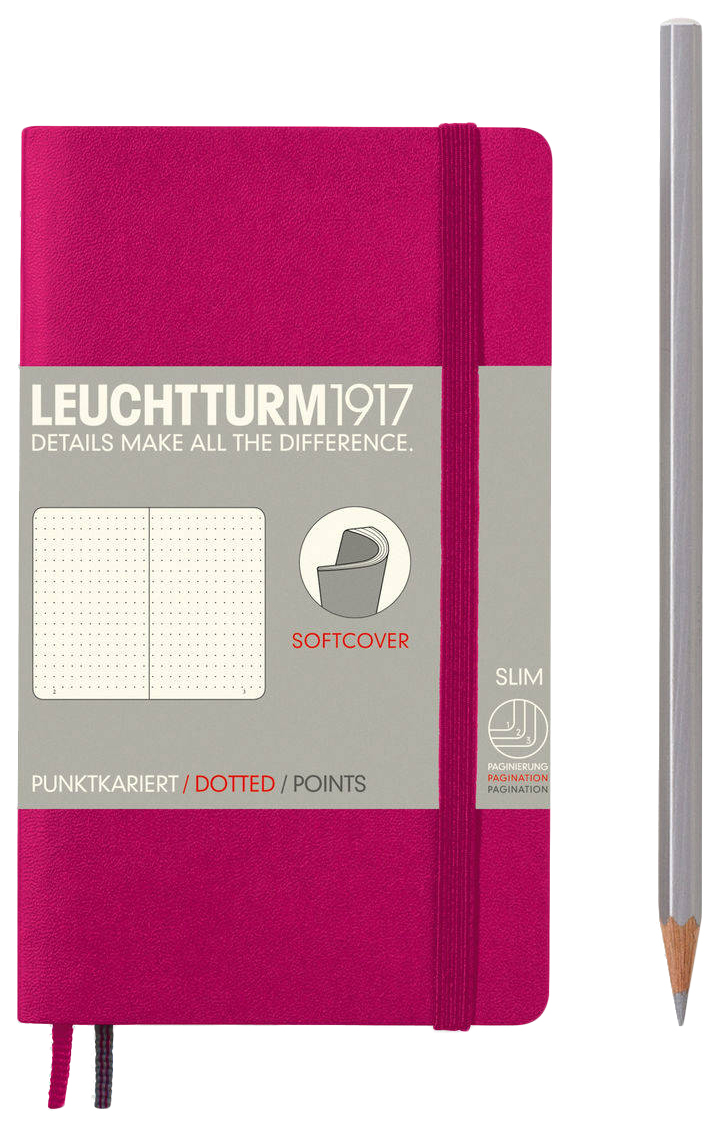 

Записная книжка Leuchtturm Pocket Lecht-355286 A6 мягкая обложка фуксия