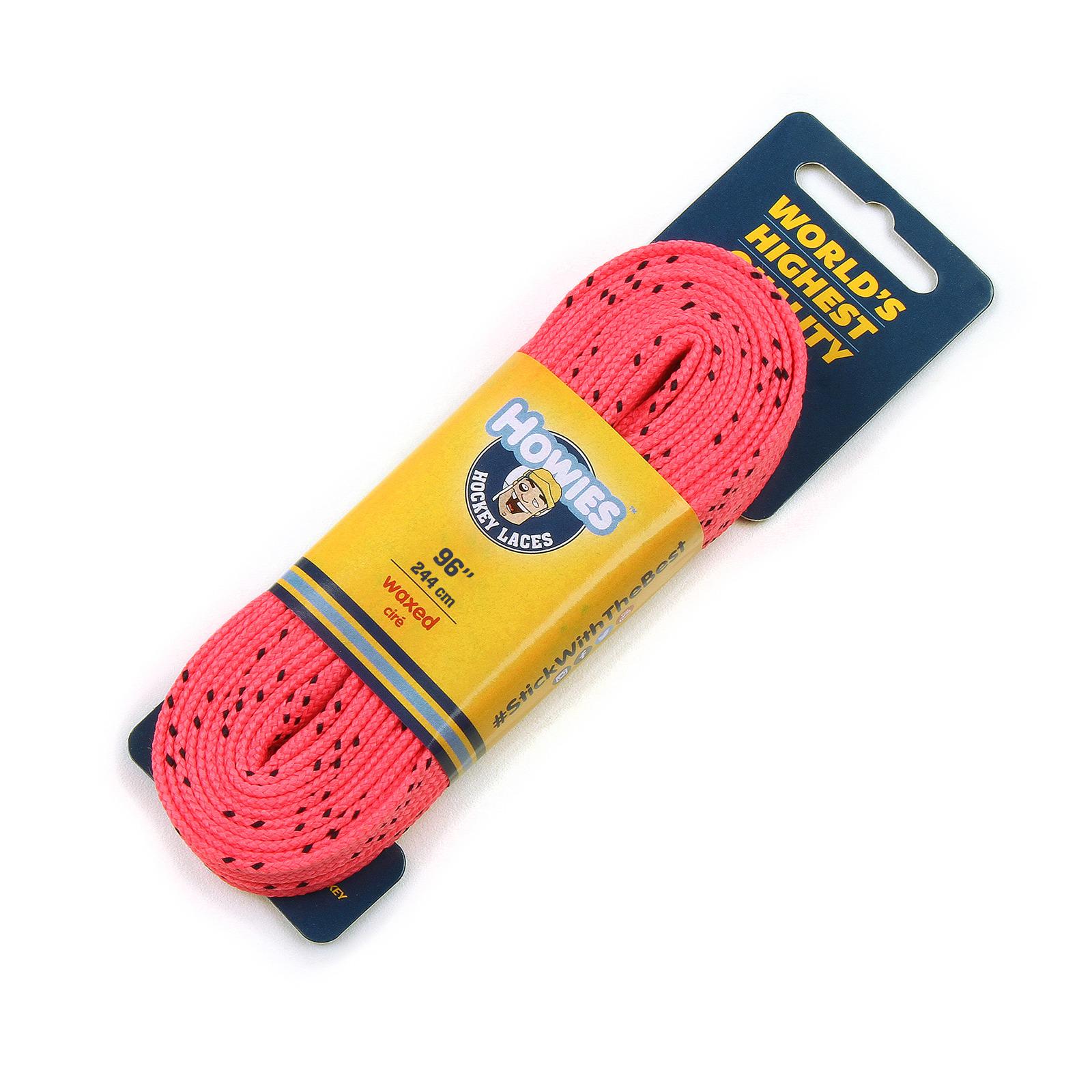 

Шнурки хоккейные Howies с пропиткой розовые, 244 см