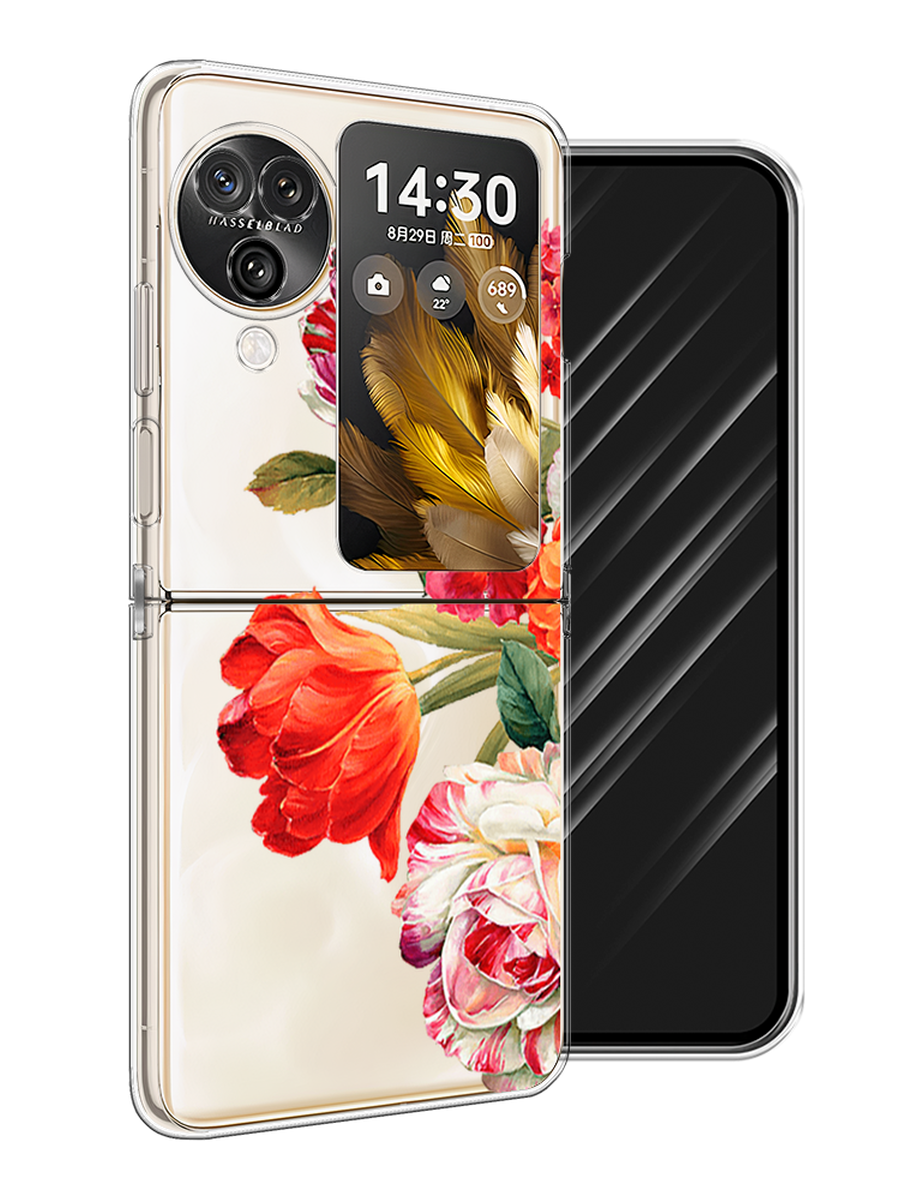 

Чехол Awog на Oppo Find N3 Flip "Весенний букет", Красный;розовый;зеленый, 2517250-1