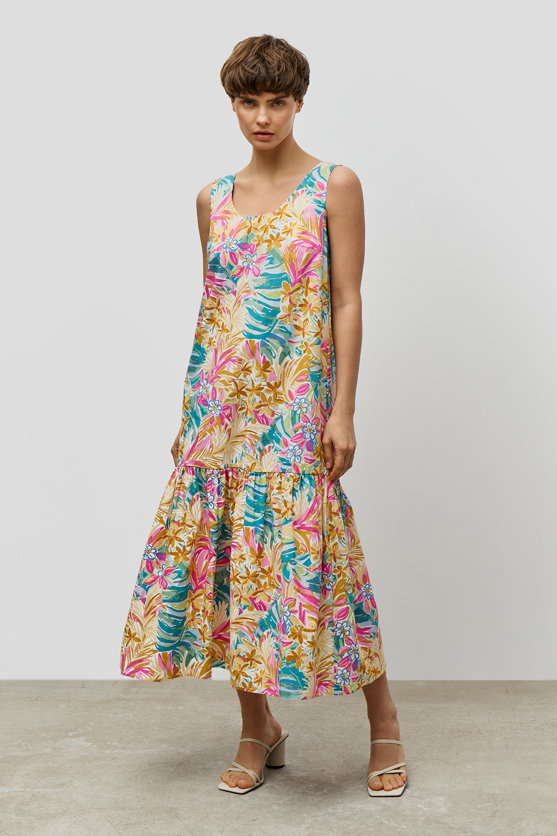 Платье женское Baon B4623003 разноцветное 2XL