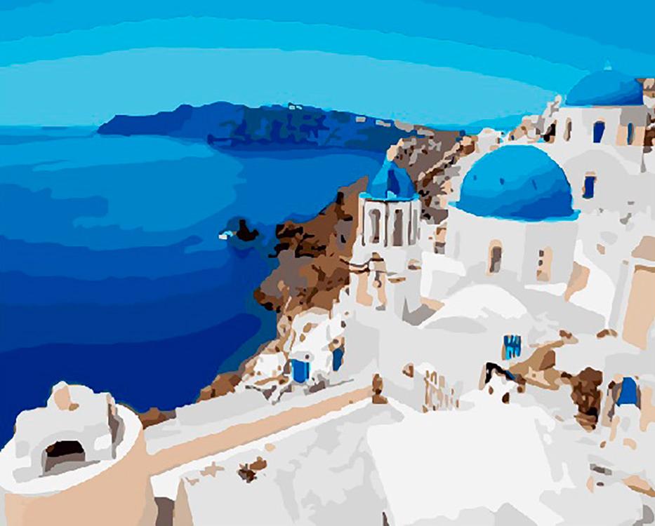 

Картина по номерам Цветной Санторини, 40x50 см, Санторини