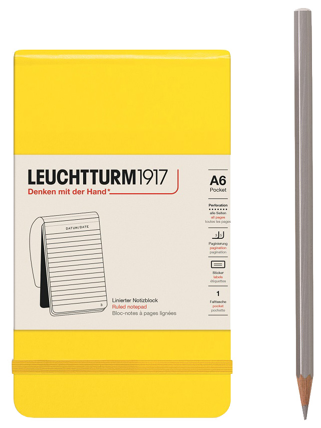 

Блокнот в линейку Leuchtturm Reporter Notepad Pocket Lecht-364409 лимонный цв