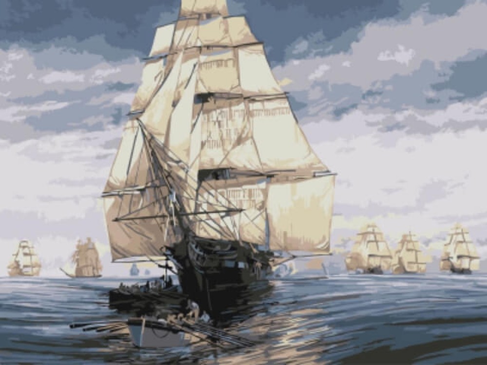 

Картина по номерам Цветной Флотилия, 30x40 см, Флотилия
