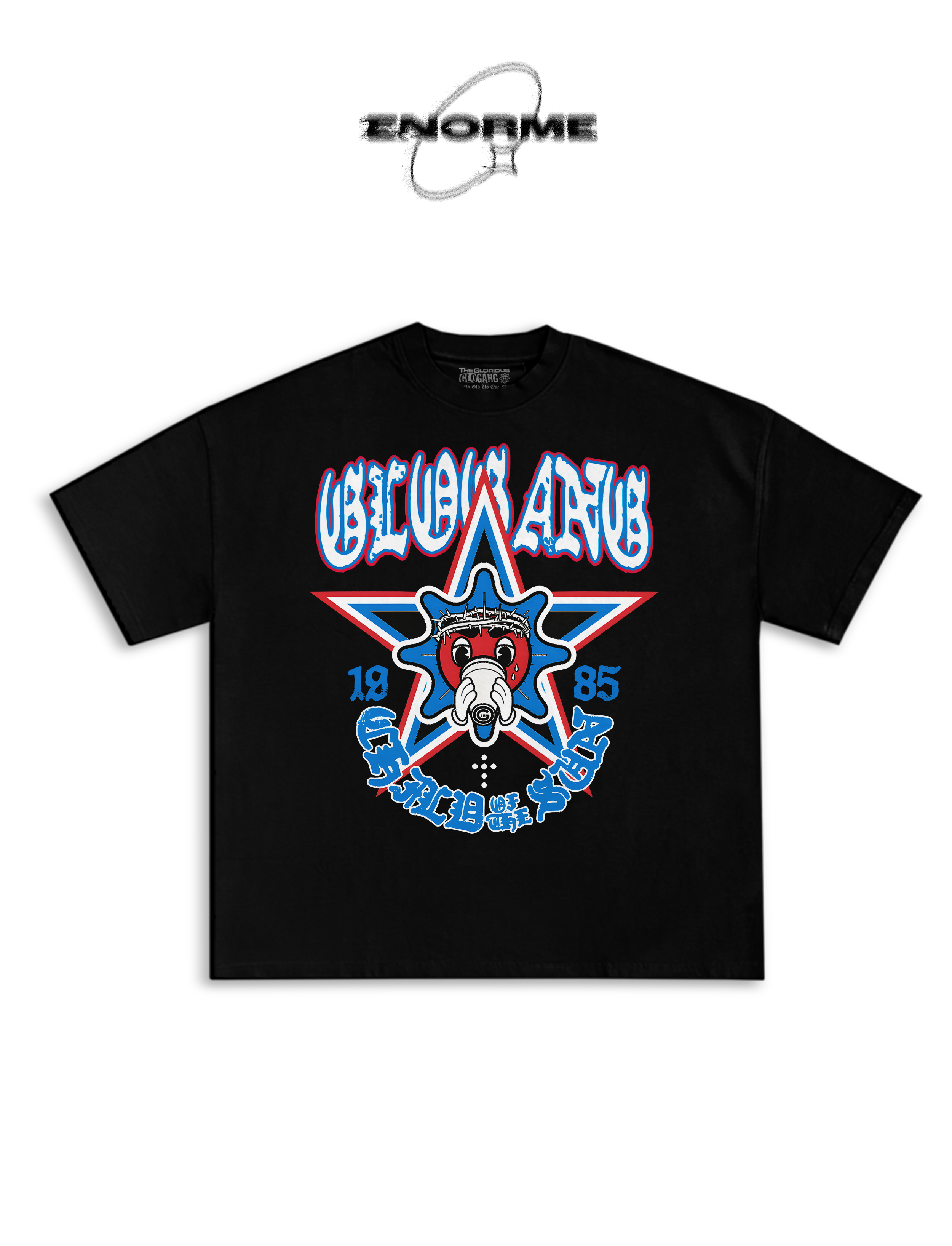 

Футболка унисекс Glo Gang Star черная S, Черный, Star
