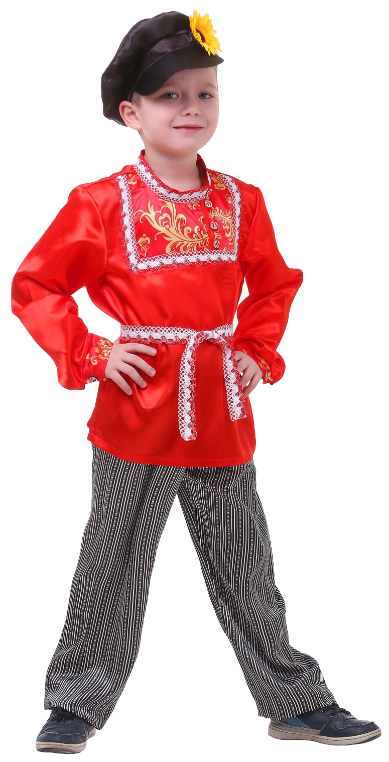

Русский народный костюм "Хохлома" для мальчика, р-р 64, рост 122 см