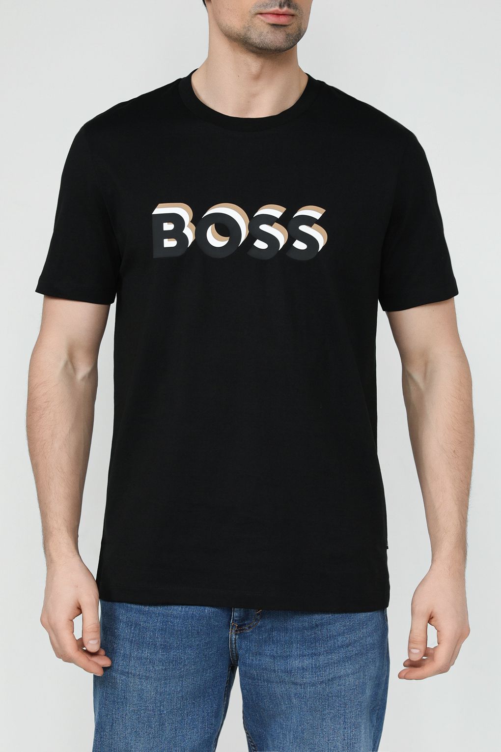 

Футболка мужская Boss 50506923 черная S, Черный, 50506923