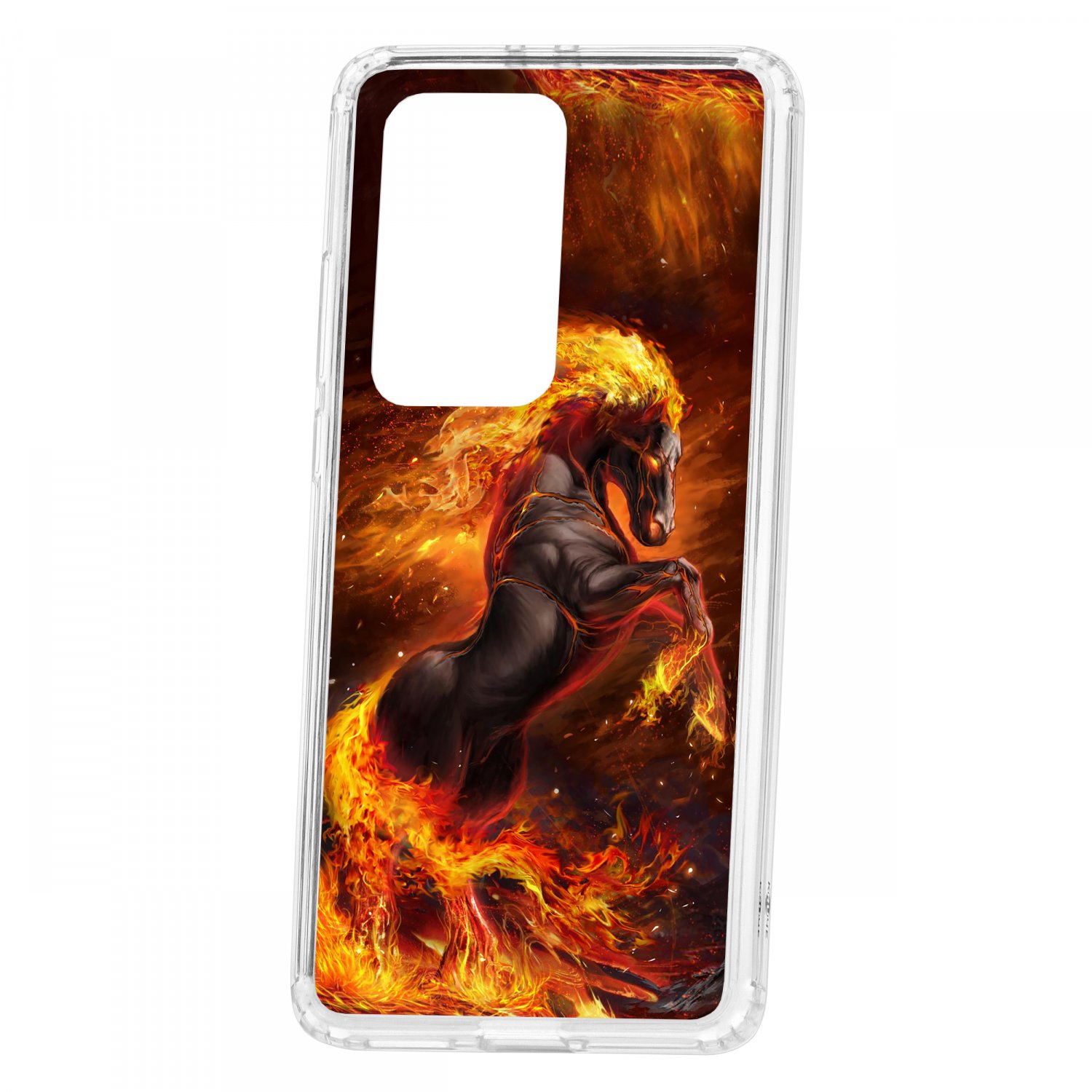 фото Чехол-накладка huawei p40 pro+ kruche print конь огонь кruче