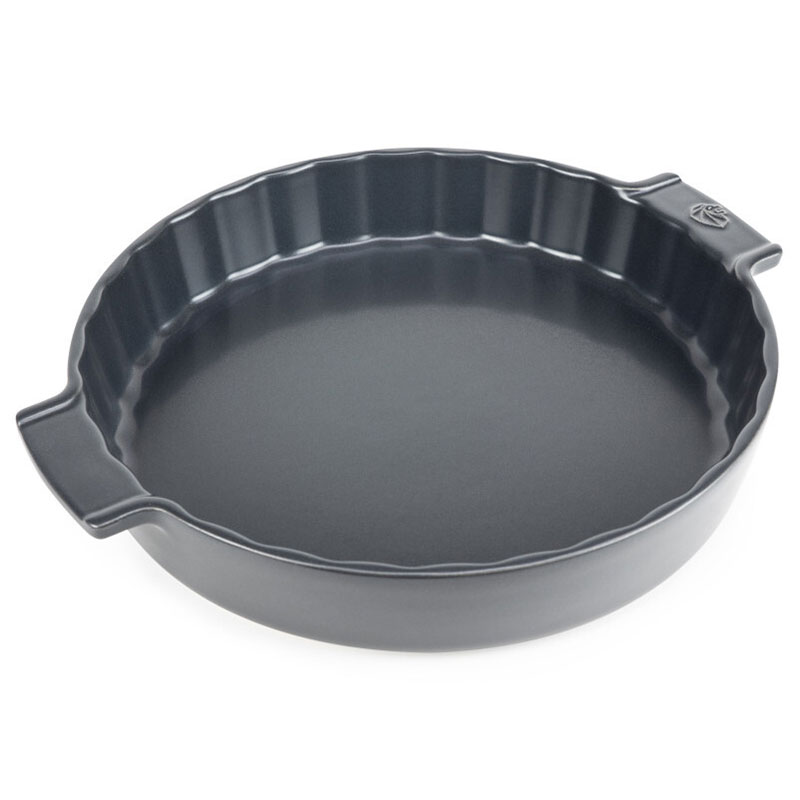 Керамическая круглая форма для пирога серая 33 см 60404 , 2200 мл, Peugeot Round baking dish-4 серый