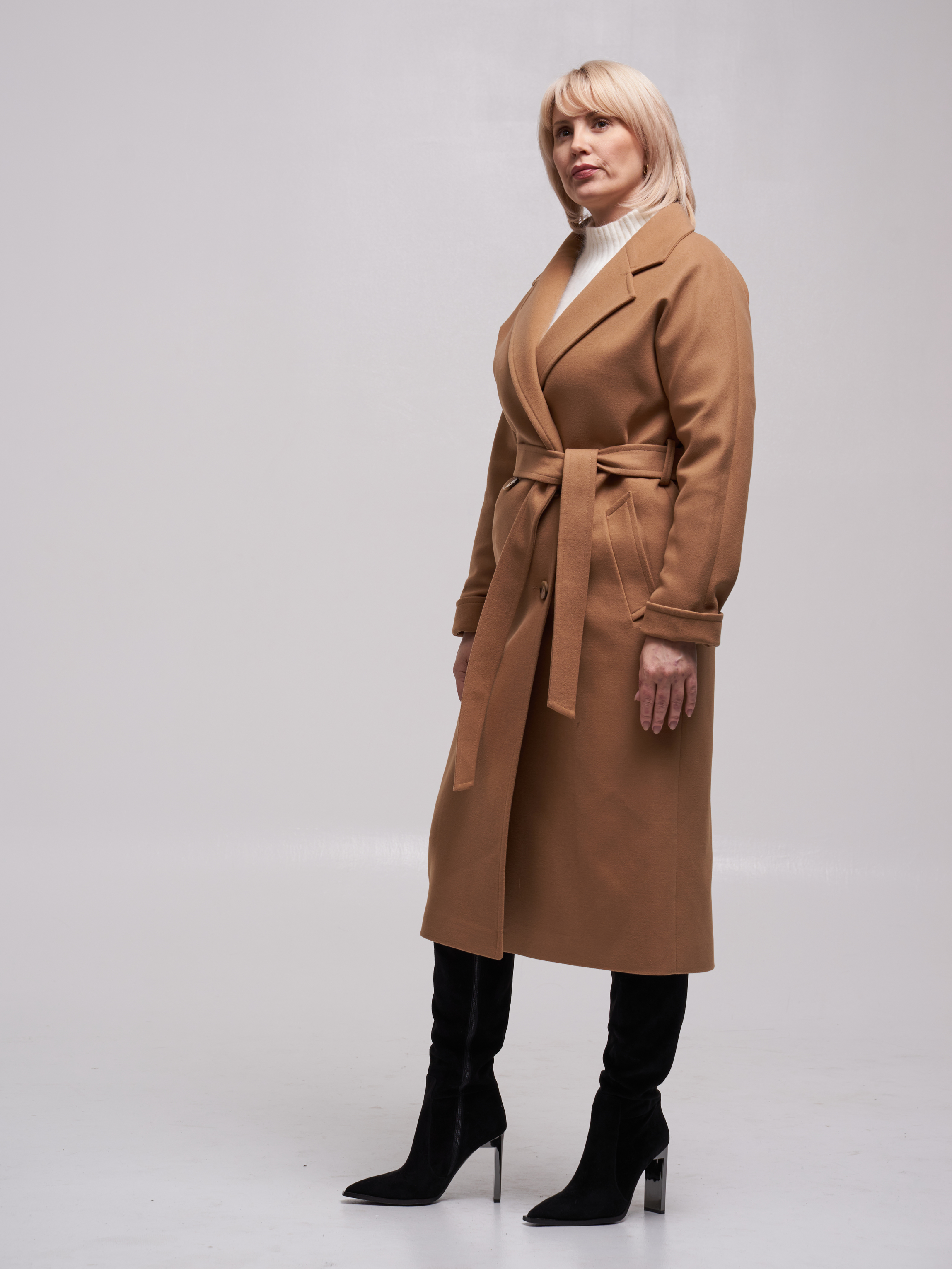 Пальто женское MILADY BE125 коричневое 48 RU