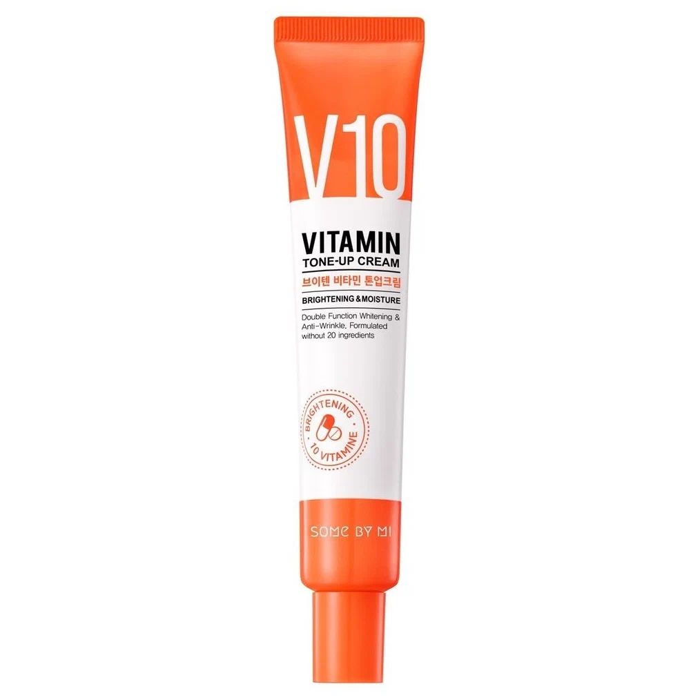Осветляющий крем для лица Some By Mi V10 Vitamin Tone - UP Cream 50 мл some by mi тонер с галактомисисом и витамином с для выравнивания тона кожи лица 200 мл