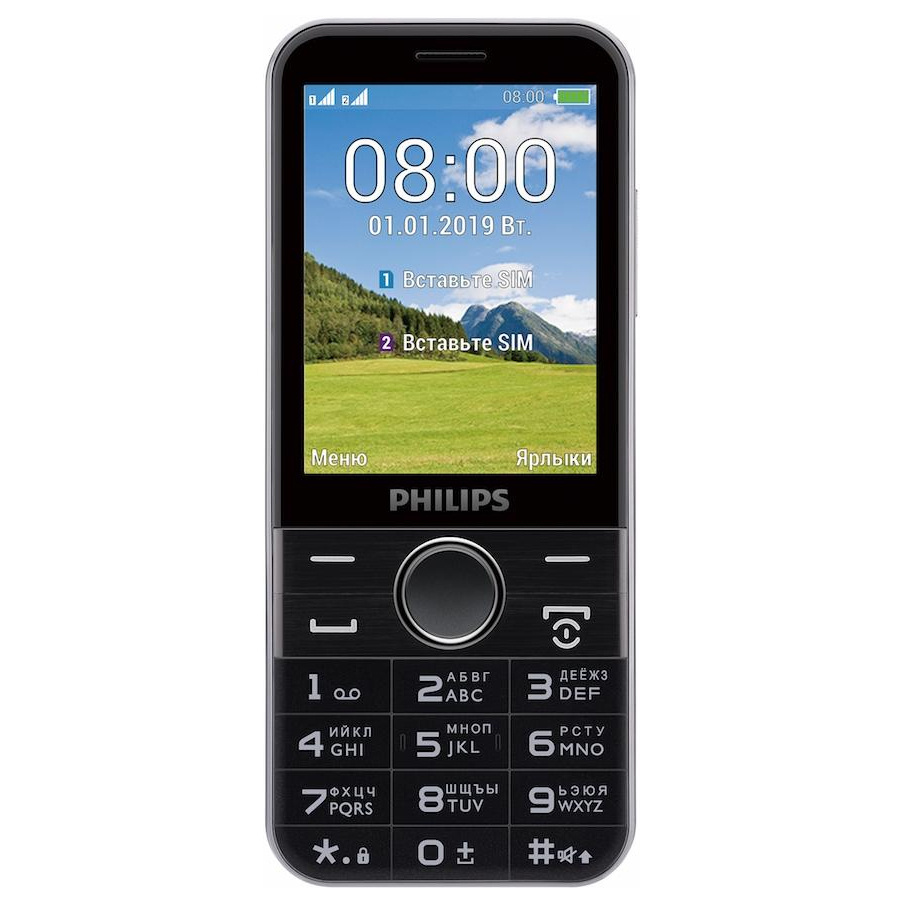 фото Мобильный телефон philips xenium e580 black