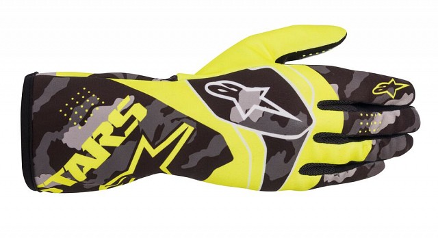 фото Перчатки для картинга tech 1 k race v2 camo жёлтый/чёрный, р-р s alpinestars 3552220_551_s