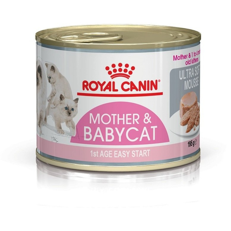 

Консервы для котят ROYAL CANIN Mother&Babycat до 4 месяцев, мусс, 195г, Feline Health Nutrition Wet Mother&Babycat