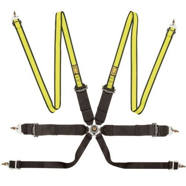 фото Ремни saloon pull up,hans,стальн. рег.,2/3-3-2",6 точ. ,чёрн/жёлт omp racing da0204eh178