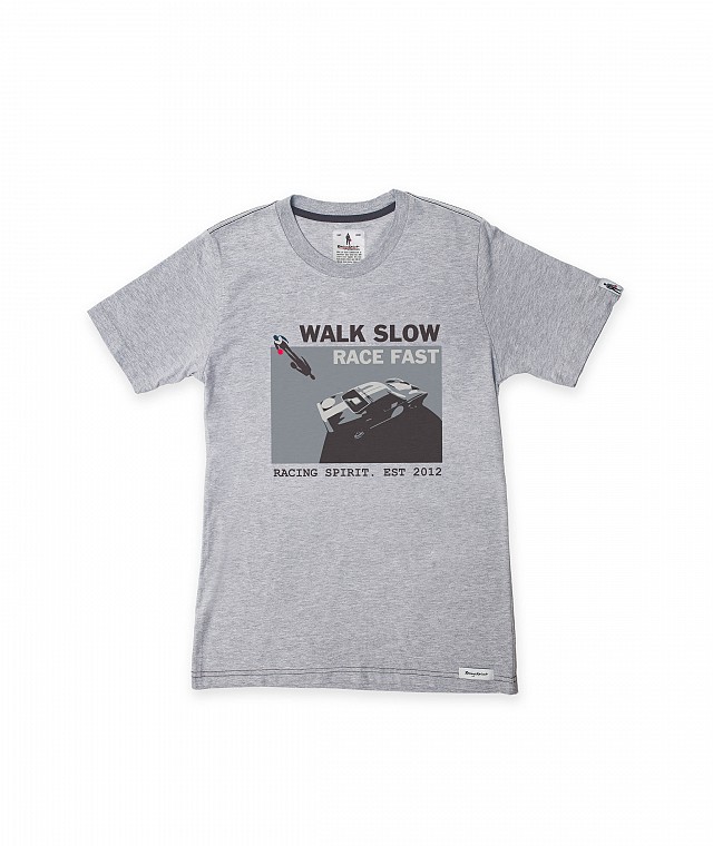 фото Футболка crew neck short sleeves walk slow heather grey xl omp racing rs/ts/0020/080/xl