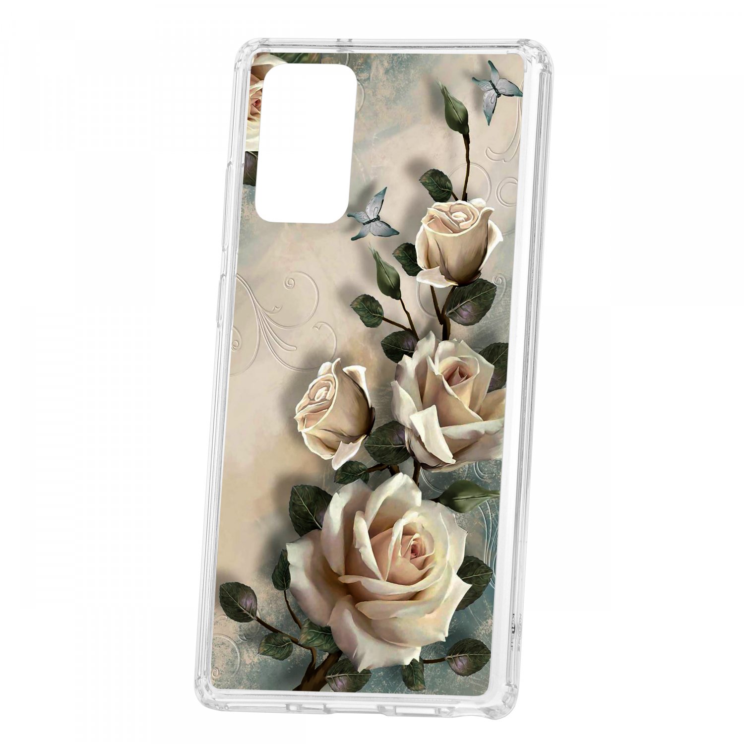 фото Чехол-накладка samsung galaxy note 20 kruche print белые розы кruче