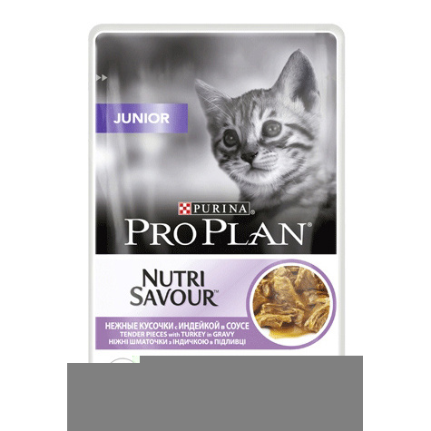 фото Влажный корм для котят pro plan nutri savour junior, индейка, 85г