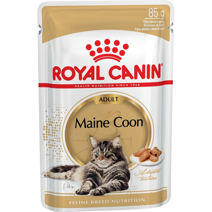 фото Влажный корм для кошек royal canin maine coon, мясо, 85г