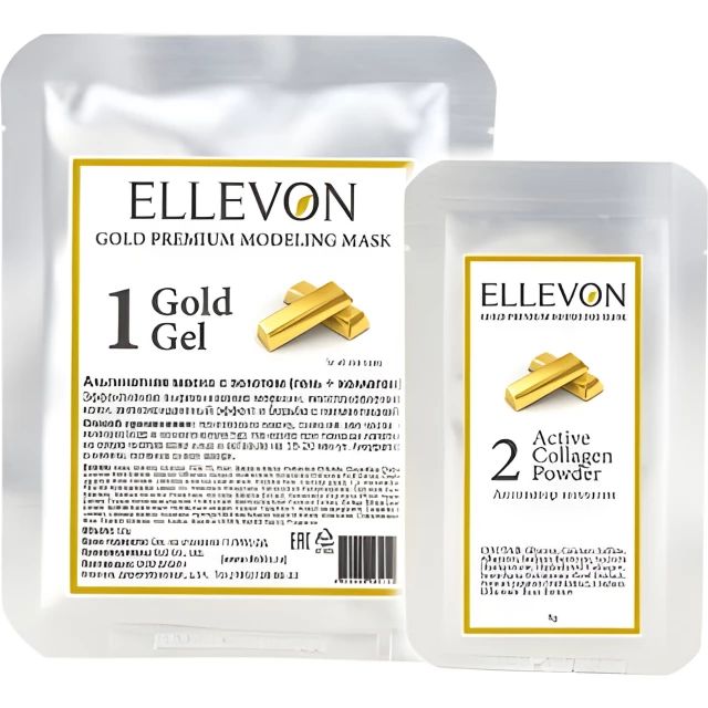 Альгинатная маска с золотом Ellevon Gold Premium Modeling Mask 50 мл inoface yoghurt modeling cup pack маска альгинатная с йогуртом 200 г